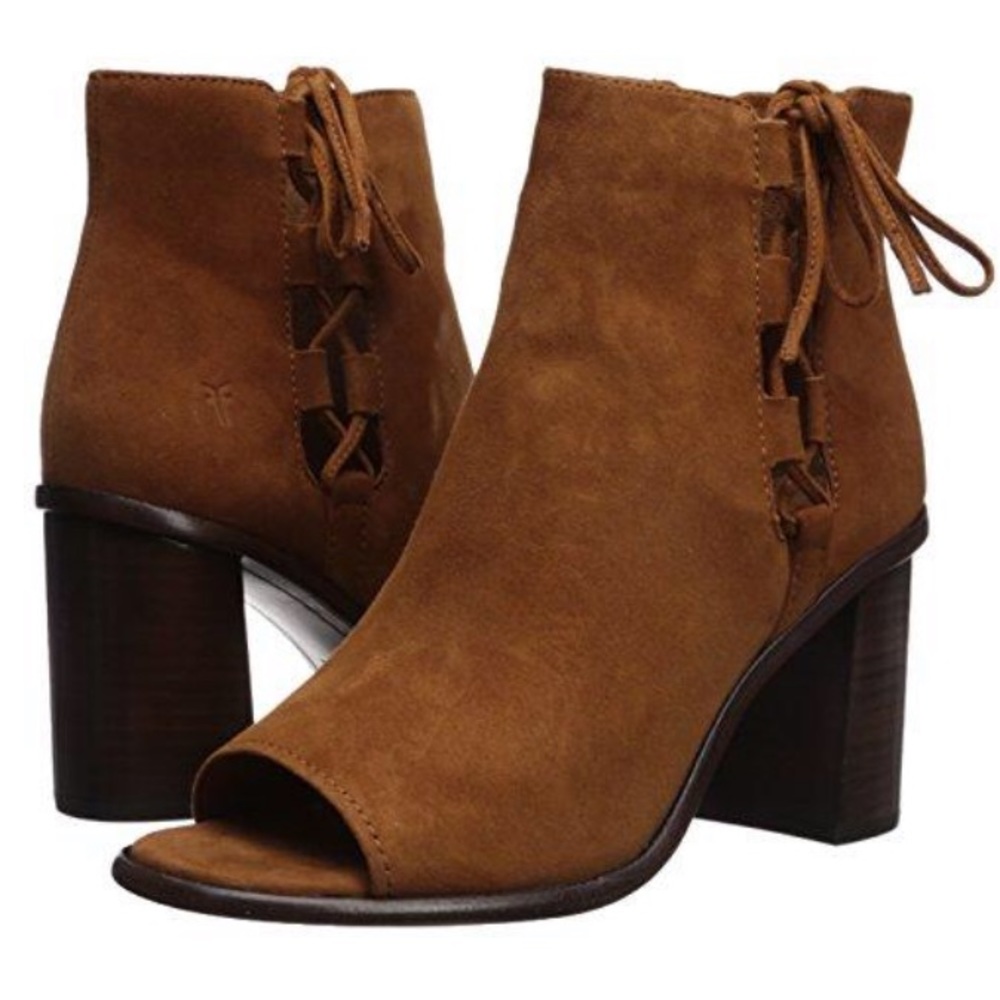 NEW FRYE Amy Side Ghillie Ankle Boot